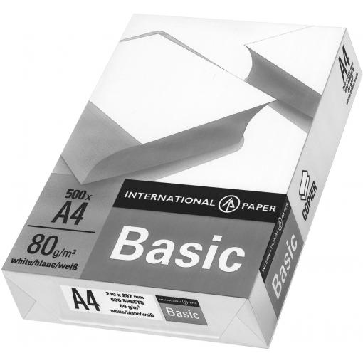 International Paper IP Basic, 88070920, univerzální papír do tiskárny A4, 80 g/m², 500 listů, bílá