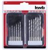 kwb 108810 HSS sada spirálových vrtáku do kovu 12dílná 2 mm, 2.5 mm, 3 mm, 3.2 mm, 3.5 mm, 4 mm, 4.5 mm, 4.8 mm, 5 mm, 5.5 mm, 6 mm, 6.5 mm DIN 338 1/4 (6,3