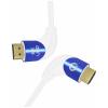 Oehlbach HDMI kabel Zástrčka HDMI-A, Zástrčka HDMI-A 1.50 m bílá D1C42546 8K UHD, 90° zatočeno doleva, třížilový stíněný HDMI kabel