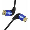 Oehlbach HDMI kabel Zástrčka HDMI-A, Zástrčka HDMI-A 2.00 m černá D1C42542 8K UHD, 90° zatočeno doleva, třížilový stíněný HDMI kabel