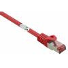 Renkforce RF-5176540 RJ45 síťové kabely, propojovací kabely CAT 6 S/FTP 0.50 m červená s ochranou, pozlacené kontakty, samozhášecí 1 ks