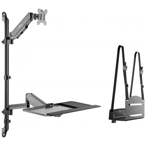 SpeaKa Professional držák na zeď pro monitor SP-MM-710 1 Displej: (s) 33,0 cm (13) - 68,6 cm (27) černá otočný, nastavitelná výška, naklápěcí, nakláněcí