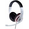 Gembird Headset uzavřená (Over Ear) kabelová bílá, černá, červená regulace hlasitosti, headset