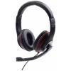 Gembird CaratteristicheCuffia stereo con braccio microfono mobilePratica unitÃƒÂ  di con Headset uzavřená (Over Ear) kabelová černá, červená regulace