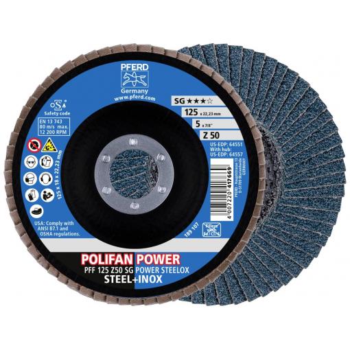 PFERD TOOLS 67685126 lamelový kotouč Průměr 125 mm Ø otvoru 22.23 mm nerezová ocel, ocel 10 ks