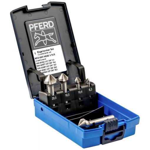 PFERD TOOLS SET UGT HSSE DIN 335 C90° 5TLG 25202194 sada záhlubníků 6.3 mm, 10.4 mm, 16.5 mm, 20.5 mm, 25 mm HSSE-Co 5 válcová stopka 1 sada