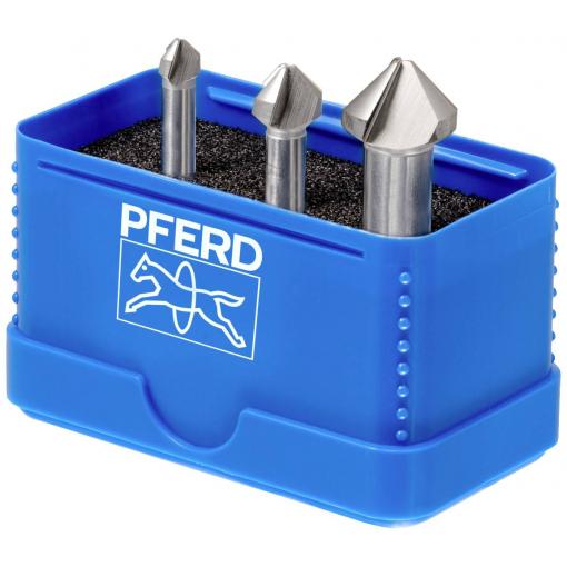 PFERD TOOLS SET UGT HSS DIN 335 C90° 3TLG 25202190 sada záhlubníků 6.3 mm, 10.4 mm, 16.5 mm HSS válcová stopka 1 sada