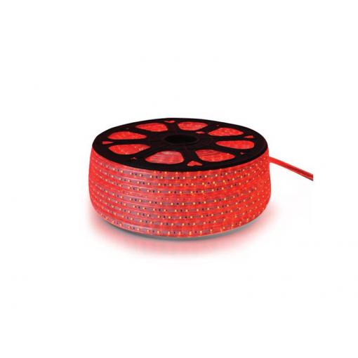 LED pásek 230V, 3528  60LED/m IP67 max. 4.8W/m červená (cívka 100m) zalitý