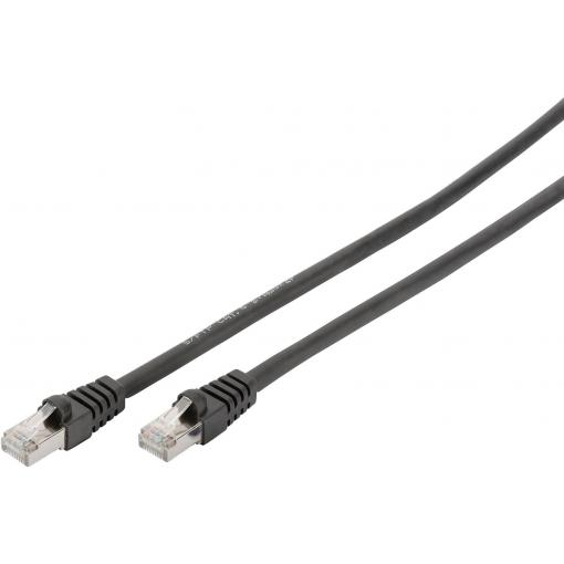 Digitus DB-160144-030-S RJ45 síťové kabely, propojovací kabely CAT 6 S/FTP 3.00 m černá bez halogenů, kroucené páry 1 ks