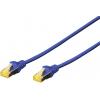 Digitus DK-1644-A-070/B RJ45 síťové kabely, propojovací kabely CAT 6A S/FTP 7.00 m modrá bez halogenů, kroucené páry , s ochranou, samozhášecí 1 ks