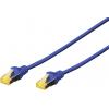 Digitus DK-1644-A-070/B RJ45 síťové kabely, propojovací kabely CAT 6A S/FTP 7.00 m modrá bez halogenů, kroucené páry , s ochranou, samozhášecí 1 ks