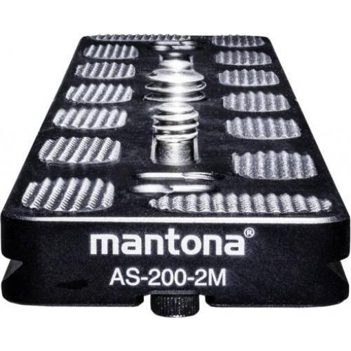 Mantona AS-200-2M Schnellwechselplatte deska pro rychlou výměnu Vnější závit=1/4, 3/8