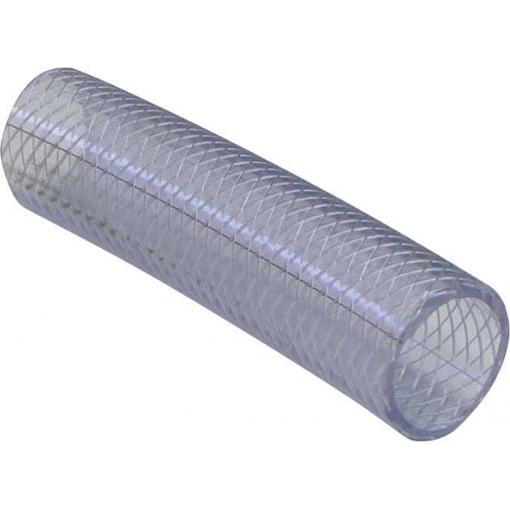 TOOLCRAFT PVC.Gewebeschlauch 533469 38.2 mm 1 a 1/2 palce metrové zboží transparentní hadice s opletem