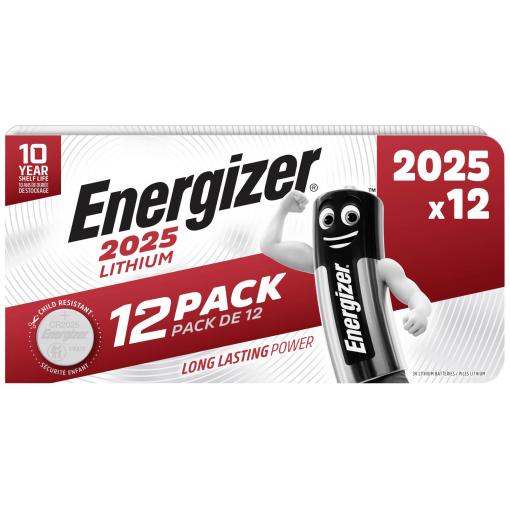 Energizer knoflíkový článek CR 2025 3 V 12 ks 163 mAh lithiová