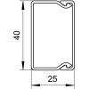 OBO Bettermann 6026486 kabelová lišta (d x š x v) 2000 x 40 x 25 mm 12 ks šedá