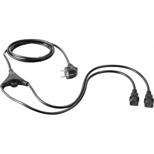 Sygonix SY-5178378 IEC Y kabel černá 2 m