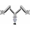 LogiLink držák na stůl pro monitor BP0043 2 Displej: (s) 33,0 cm (13) - 81,3 cm (32) stříbrná nastavitelná výška, naklápěcí, nakláněcí, otočný