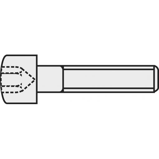 TOOLCRAFT 839686 šrouby s válcovou hlavou M5 20 mm vnitřní šestihran DIN 912 ocel 8,8 zčernalý 100 ks