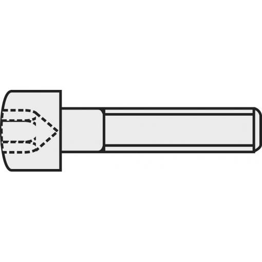 TOOLCRAFT 839660 šrouby s válcovou hlavou M2 10 mm vnitřní šestihran DIN 912 ocel 20 ks