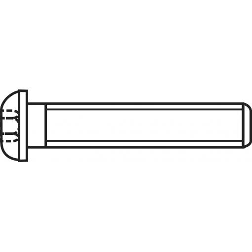 TOOLCRAFT 839798 čočkový šroub M4 8 mm vnitřní šestihran nerezová ocel A2 100 ks