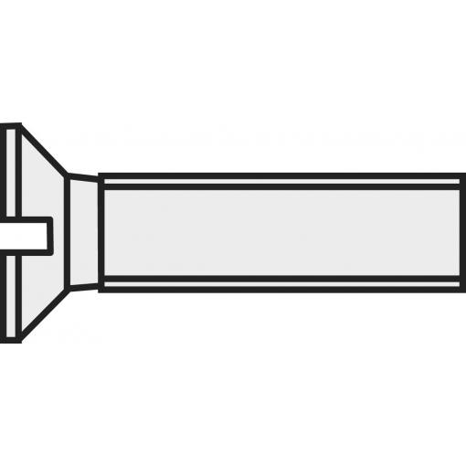 TOOLCRAFT 839944 zápustný šroub M2 10 mm příruba DIN 963 plast, polyamid 10 ks