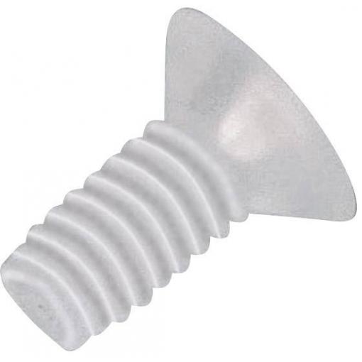 TOOLCRAFT 839993 šroub se zápustnou čočkovou hlavou, křížová drážka Philips, DIN 966, M5, 30 mm, plast, polyamid, 10 ks