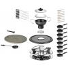 Unold UNOLD RACLETTE 48726 Multi 4 in 1 - Raclette/Fondue/Grill/Heißer Stein raclette gril 8 napichovátek na fondue, 8 pánví, nepřilnavý povlak, plynulý