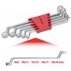 KS Tools 5170295 517.0295 sada oboustranných očkových klíčů Délka klíče (cm) (jen pro nadpis) 8 - 19 mm