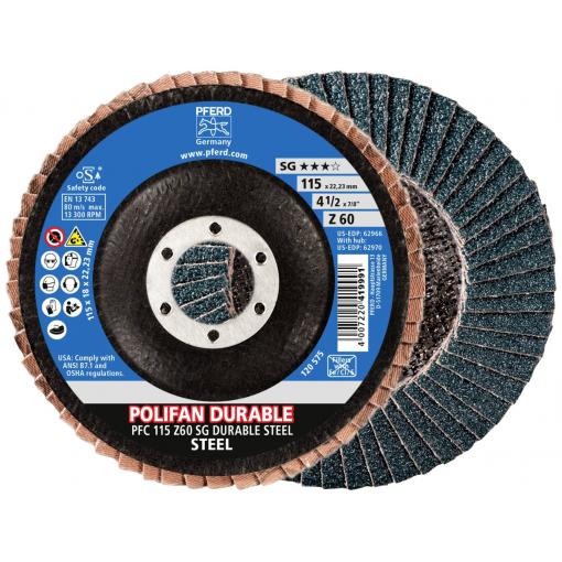 PFERD TOOLS 67782116 lamelový kotouč Průměr 115 mm Ø otvoru 22.23 mm ocel 10 ks