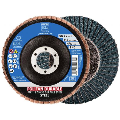 PFERD TOOLS 67782114 lamelový kotouč Průměr 115 mm Ø otvoru 22.23 mm ocel 10 ks