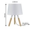 Paulmann Neordic Berit 79646 stolní lampa LED E27 20 W bílá, dřevo