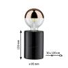 Paulmann Neordic Nordin 79600 stolní lampa LED E27 20 W černá, měděná
