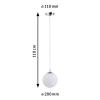 Paulmann Globe 70895 závěsné světlo LED E27 20 W chrom, saténová