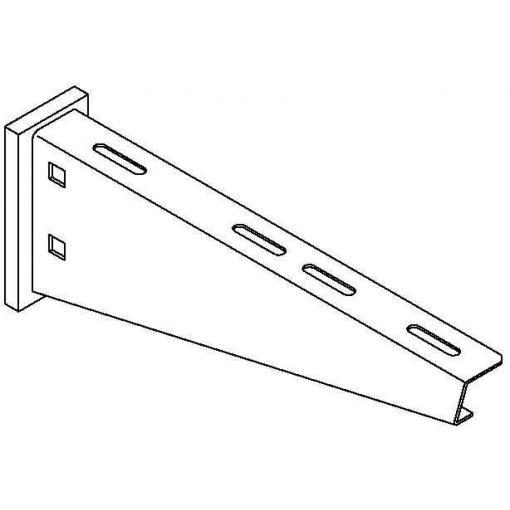 OBO Bettermann 6479665 Nástěnná a stojinová vzpěra (d x š x v) 410 x 410 x 130 mm 1 ks šedá