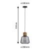 Paulmann Elia 79739 závěsné světlo LED E27 20 W korková, kouřová, černá
