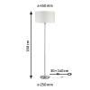 Paulmann Tessa 70922 stojací lampa LED E27 60 W krémová, nerezová ocel kartáčovaná