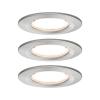 Paulmann Nova vestavné svítidlo do koupelny sada 3 ks LED LED 18 W IP44 železo (kartáčované)