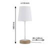 Paulmann Neordc Stellan 79636 stolní lampa LED E27 20 W bílá, dřevo