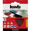 kwb 492840 brusný papír pro delta brusky Zrnitost 400 (Ø) 93 mm 5 ks