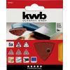 kwb 492800 brusný papír pro delta brusky Zrnitost 40, 120, 240 (Ø) 93 mm 5 ks
