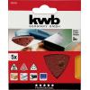 kwb 492808 brusný papír pro delta brusky Zrnitost 80 (Ø) 93 mm 5 ks