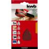 kwb 493600 brusný papír pro delta brusky Zrnitost 80, 120, 240 (d x š) 136 mm x 96 mm 5 ks