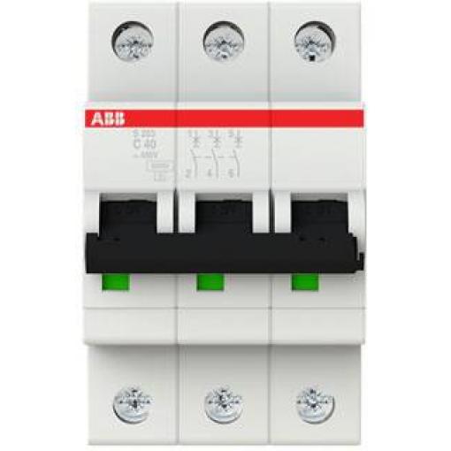ABB 2CDS253001R0404 S203-C40 elektrický jistič 3pólový 40 A 380 V