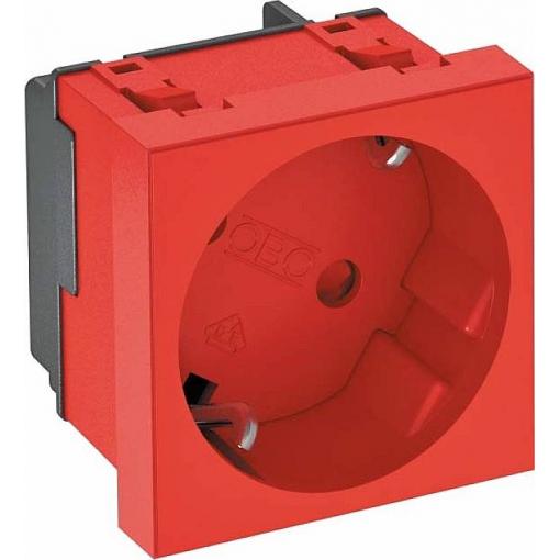 OBO Bettermann 6120079 přístrojová vložka jednonásobná zásuvka (š x v x h) 45 x 45 x 42 mm 1 ks červená