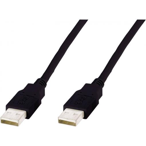 Digitus USB kabel USB 2.0 USB-A zástrčka, USB-A zástrčka 1.80 m černá AK-300100-018-S