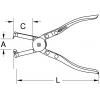 KS Tools 115.1191 Pásová řezačka hadic, zahnuté, 230 mm