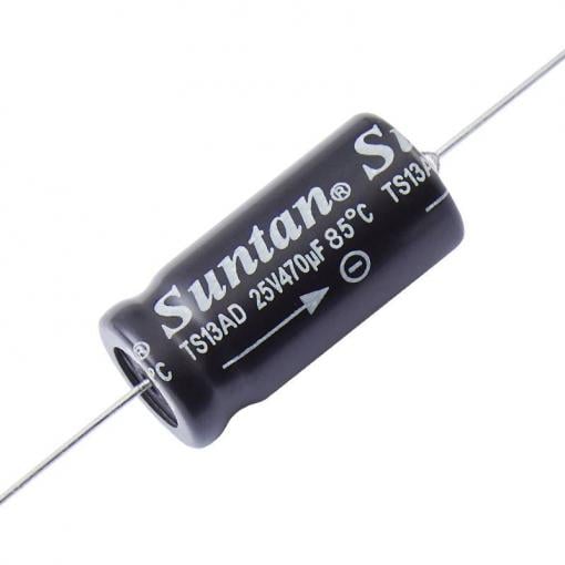 Suntan TS13AE1E471MSB000R elektrolytický kondenzátor axiální 470 µF 25 V 0.2 % (Ø x d) 21 mm x 10 mm 1 ks