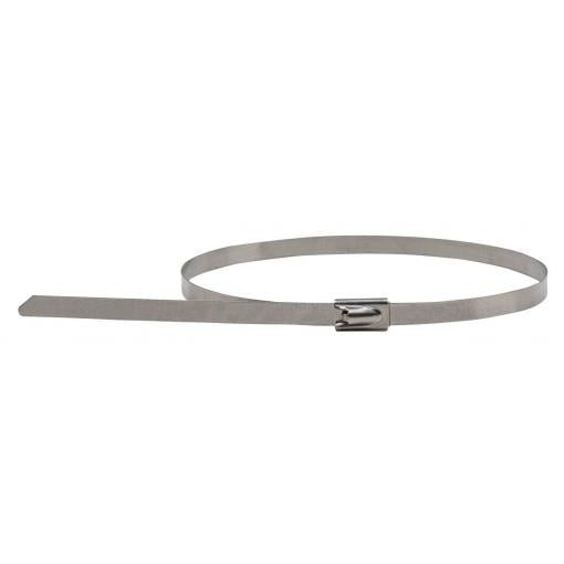 KS Tools 115.1591 Nerezové stahovací pásky s kulovým uzávěrem, 4,6 x 200 mm, 100 ks