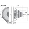 Monacor SP-312CX 12 palec 30 cm širokopásmový reproduktor 8 Ω