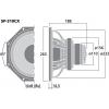 Monacor SP-310CX 10 palec 25.4 cm širokopásmový reproduktor 200 W 8 Ω